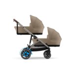 Cuna Moisés CYBEX eGazelle Gazelle S Beige Almendra Poliéster Armazón de Aluminio 33x16x20.5 pulgadas Compatible con Coc