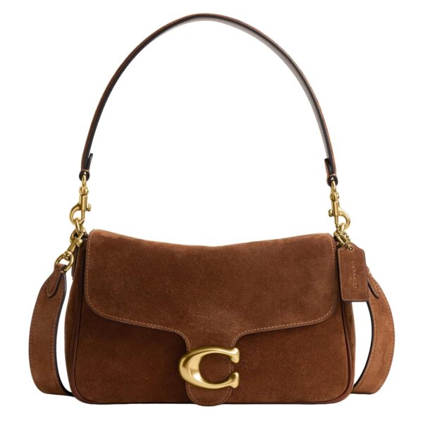 Bolso de Hombro Coach Tabby Suave CCL60 Gamuza Marrón Cuero