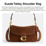 Bolso de Hombro Coach Tabby Suave CCL60 Gamuza Marrón Cuero