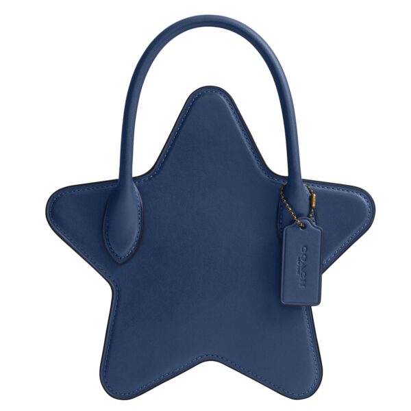 Bolso Bandolera Coach CP234 Forma de Estrella Cuero Azul Profundo
