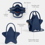 Bolso Bandolera Coach CP234 Forma de Estrella Cuero Azul Profundo