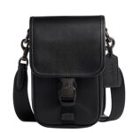 Bolso Cruzado para Hombre Coach League Phone CBG28 Cuero Negro