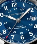 Reloj Automático Hamilton Khaki Field H70605540 Esfera Azul Caja de Acero Inoxidable 42mm Correa de Piel
