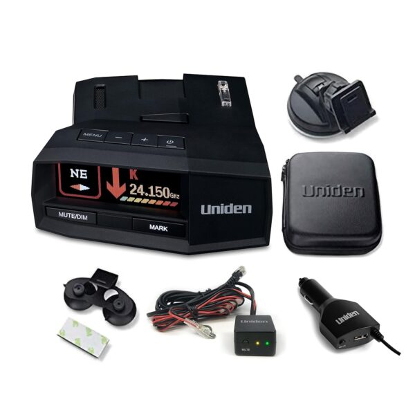 Detector de Radar y Láser Uniden R8W Extreme Long Range con Kit de Cableado Inteligente RDA-HDWKT