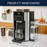 De'Longhi True Brew Cafetera de goteo, molinillo integrado, de una sola porción, de 8 a 24 onzas, café caliente o helado