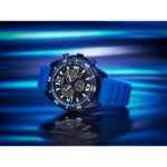 Reloj Citizen Eco-Drive Brycen AT2586-05E Cronógrafo Caja Acero Inoxidable 44.8mm Correa Silicona Azul Resistente al Agu
