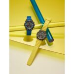 Reloj Citizen Eco-Drive Brycen AT2586-05E Cronógrafo Caja Acero Inoxidable 44.8mm Correa Silicona Azul Resistente al Agu