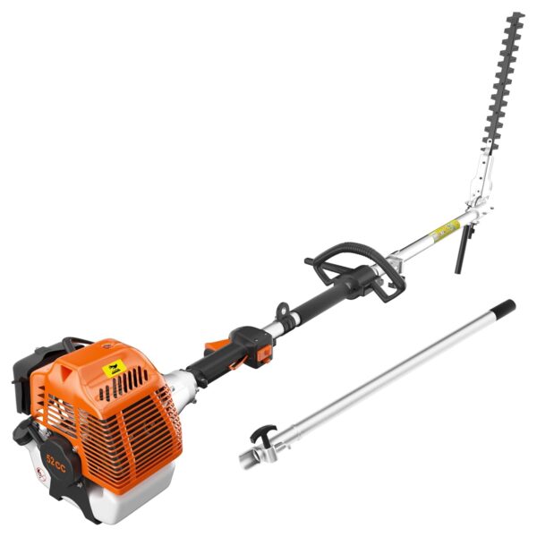 Cortasetos de Gas Bavnnro HYGXBI052-1 48cc con Poste de Extensión Cabezal Giratorio de 10 Ángulos Hoja de 17 Pulgadas Co