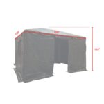 Cubierta de Invierno Garden Winds WC5014BL para Gazebo Yardistry YM12810 12 x 12 pies Negro 150 x 150 x 124 pulgadas