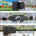 Cubierta de Invierno Garden Winds WC5014BL para Gazebo Yardistry YM12810 12 x 12 pies Negro 150 x 150 x 124 pulgadas
