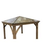 Cubierta de Invierno Garden Winds WC5014BL para Gazebo Yardistry YM12810 12 x 12 pies Negro 150 x 150 x 124 pulgadas