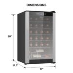 ‎Koolatron - Nevera de vino, enfriador de vino, gabinete de vino de 24 botellas para champán, vino tinto y blanco, bodeg