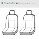 Funda de Asiento Covercraft Carhartt SeatSaver SSC2610CAGY para Honda Pilot 2023-2025 Asientos de Cubo Primera Fila Grav