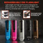 Streamlight 88825 Wedge XT - Linterna plana de 500 lúmenes y 1,900 candelas para uso diario, incluye cable USB y cordón