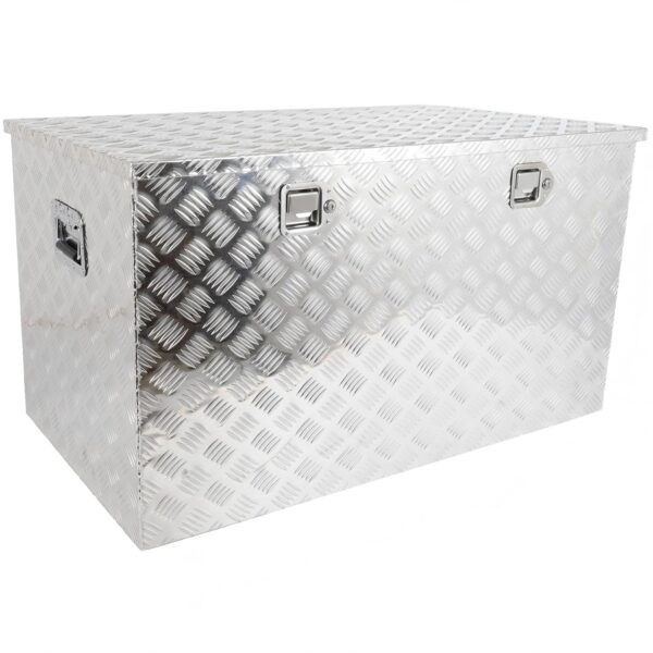 SCITOO - Caja de herramientas para cama de camión de 44 pulgadas, caja de herramientas para remolque de aluminio de plac