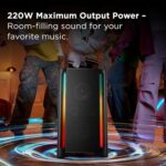 Bocina Portátil TCL TP200K Bluetooth 220W con Luces RGB Batería 12 Horas IPX4 Resistente al Agua