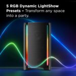 Bocina Portátil TCL TP200K Bluetooth 220W con Luces RGB Batería 12 Horas IPX4 Resistente al Agua