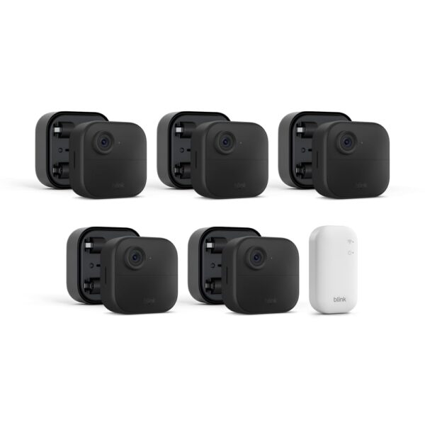 Cámara de Seguridad Blink Outdoor 4 Sistema 5 Cámaras con Pack de Extensión de Batería Video HD 1080p Audio Bidirecciona