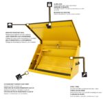 DeWalt - Caja de herramientas triangular de 36" x 17", acero, color amarillo