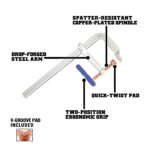 Wilton Spark-Duty - Abrazadera F pesada, apertura de 24 pulgadas, garganta de 7 pulgadas, 4880 libras (modelo 4800S-24C)