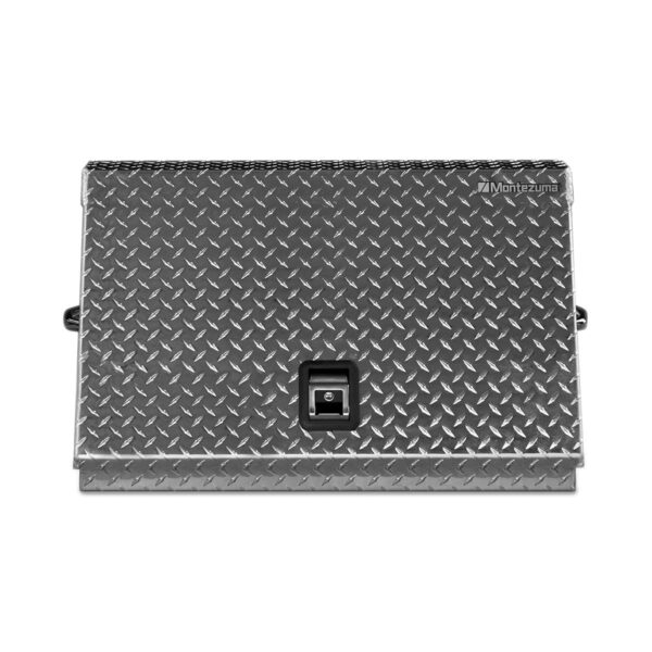 Montezuma Caja de herramientas triangular de acero resistente de 30 "x 15" (aluminio, brite)