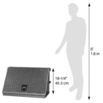 Montezuma Caja de herramientas triangular de acero resistente de 30 "x 15" (aluminio, brite)
