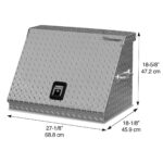Montezuma Caja de herramientas triangular de acero resistente de 26" x 18" (aluminio, brite)