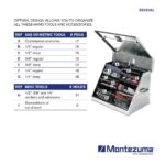 Montezuma Caja de herramientas triangular de acero resistente de 26" x 18" (aluminio, brite)
