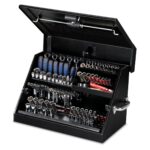 Montezuma SM200B - Caja de herramientas portátil TRIÁNGULO de 22.5 pulgadas - Construcción de acero resistente - Cofre d