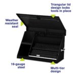 Montezuma XL450B - Caja de herramientas TRIÁNGULO portátil de 36 pulgadas - Diseño de varios niveles - Construcción de c