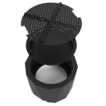 Fogatero de Patio Blue Sky Outdoor Living Peak Smokeless AZPFP2216-C con Pantalla contra Chispas y Colector de Cenizas E
