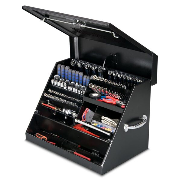 Montezuma SE250B - Caja de herramientas TRIÁNGULO portátil de 26 pulgadas - Diseño de varios niveles - Construcción de a