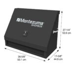 Montezuma Cajón triangular de varios niveles de 36 pulgadas con almacenamiento seguro y fabricación duradera