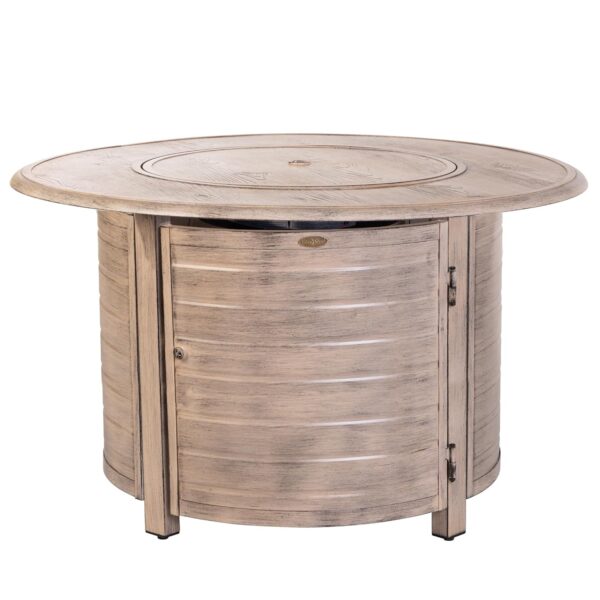 Fogata Well Traveled Living Thatcher 68071 55000 BTU Aluminio Acabado Madera Flotante Redonda