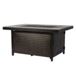 Hoguera de Gas Convertible Fire Sense Weyland 68072 55000 BTU Aluminio Acabado Bronce Antiguo Rectangular