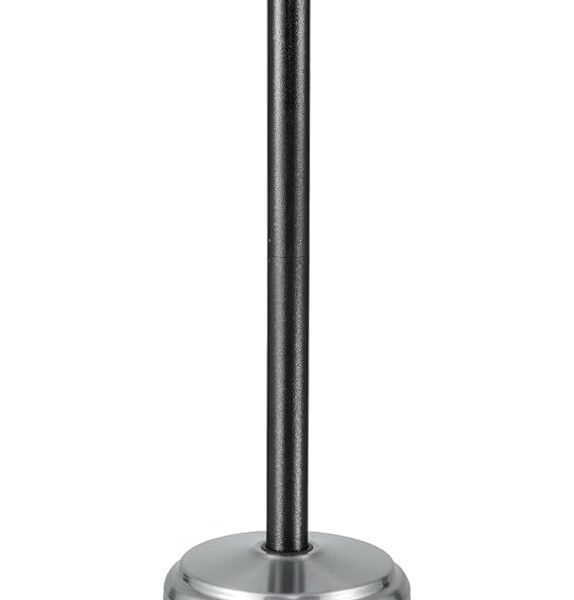 Calentador de Patio Fire Sense 68081 46000 BTU Propano Acabado Ónix y Acero Inoxidable con Ruedas