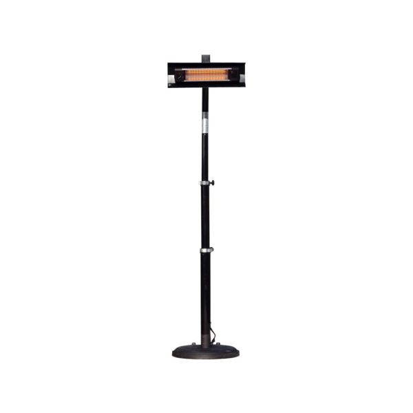 Calentador Infrarrojo Fire Sense 68023 Telescópico Montado en Poste 1500W Acero Recubierto en Polvo Negro con Ruedas