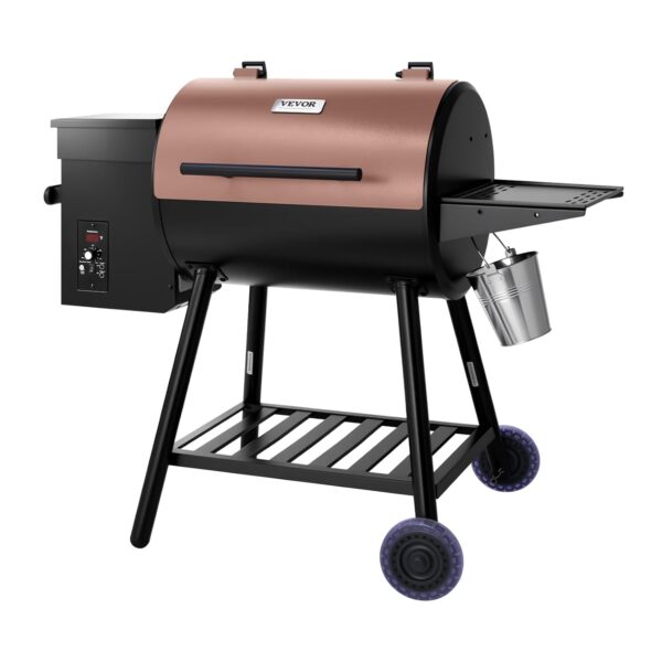 Ahumador Parrilla de Pellets de Madera VEVOR VA-456 8 en 1 456 Pulgadas Cuadradas Control Digital Sonda de Carne Negro