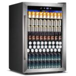 COWSAR Refrigerador de vino de 4.5 pies cúbicos de 37 botellas, enfriador de vino independiente aprobado por ETL, refrig