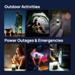 Consciot Linterna LED de campamento con pilas, 1000 lúmenes, 4 modos de luz, IPX4, impermeable, portátil, linterna para