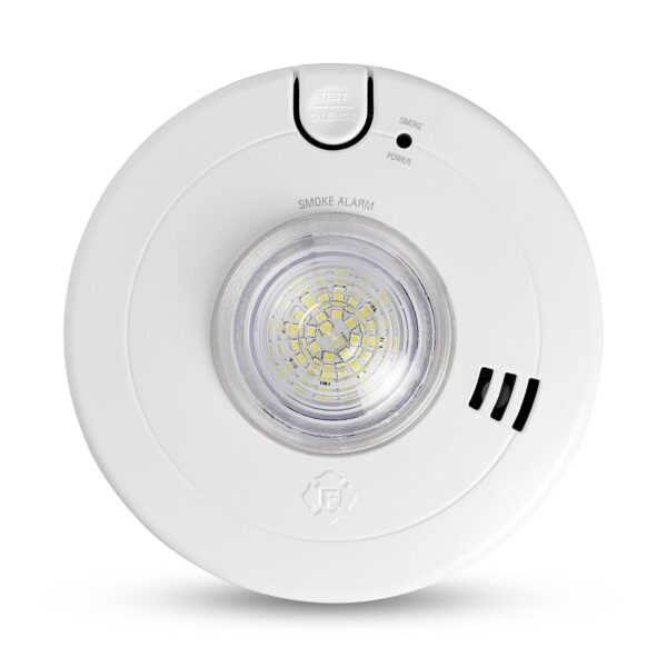 First Alert SM110LED-AC, alarma de humo con cable estroboscópico LED y batería de reserva de 10 años, 1 paquete