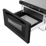Haven Collection - Cajón integrado para microondas, 1.2 pies cúbicos, color negro mate de 24 pulgadas