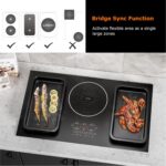 BIGoods Placa de cocción de inducción de 36 pulgadas, 5 quemadores, estufa eléctrica con superficie de vidrio plano con