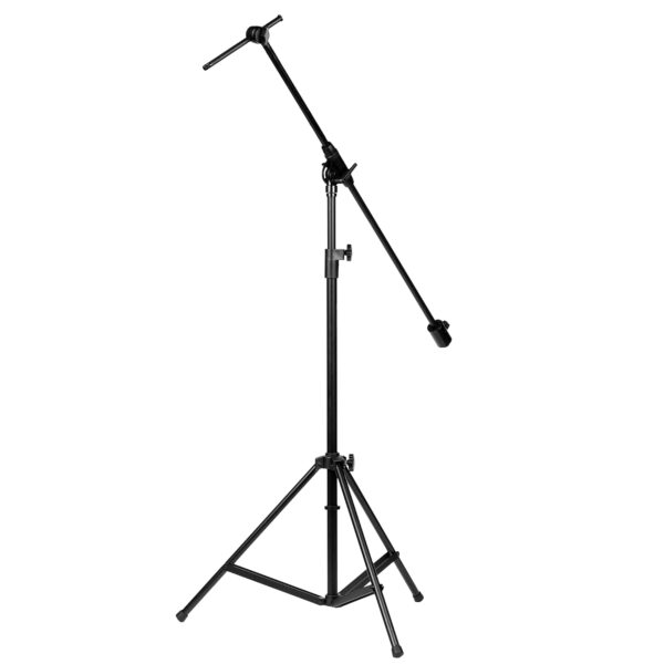 Gator Frameworks Serie Rok-It - Micrófono de estudio estilo trípode con altura ajustable de 53 a 82 pulgadas y alcance t