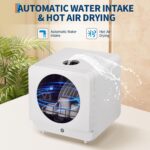 Lavavajillas portátil para encimera con tanque de agua integrado de 5 L, sistema de desinfección a alta temperatura y se