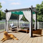 Pérgola de Aluminio GarveeLife GL-10x10 Ft 10x10 Pies Toldo Ajustable Azul