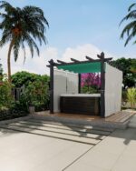 Pérgola de Aluminio GarveeLife GL-10x10 Ft 10x10 Pies Toldo Ajustable Azul