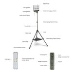 Feit Electric Luz de trabajo solar LED recargable con trípode, 3000 lúmenes, 3 barras de luz magnéticas desmontables, US