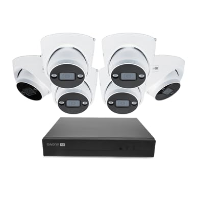 Swann AdvancedX - Sistema de cámara de seguridad NVR 4K con cable, 8 CH, 6 cámaras PoE para exteriores, 2 TB, visión noc