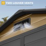 Cobertizo de Almacenamiento para Exteriores DWVO MADWVptLlk 6x4 Pies Resina Piso Reforzado Color Marrón